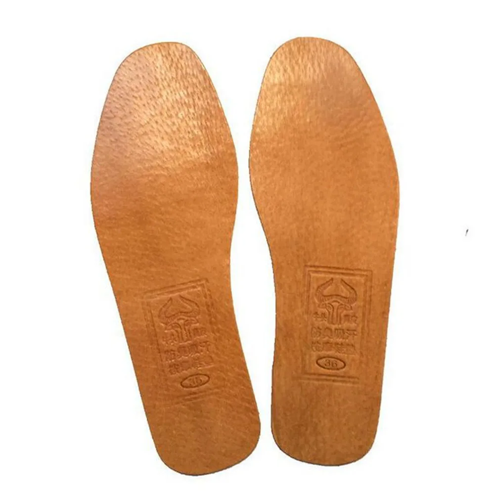 Insole For Shoes Men Women Comfortable Deodorant Casual Leather Insoles For Feet Quality Genuine Leather Flats Shoe Sole