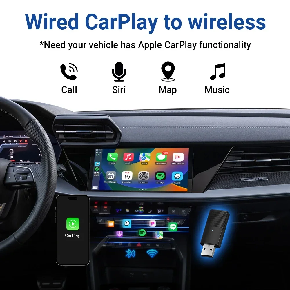 CARPLAY Box Проводной адаптер CarPlay для беспроводной связи телефонов Apple Автомобильные