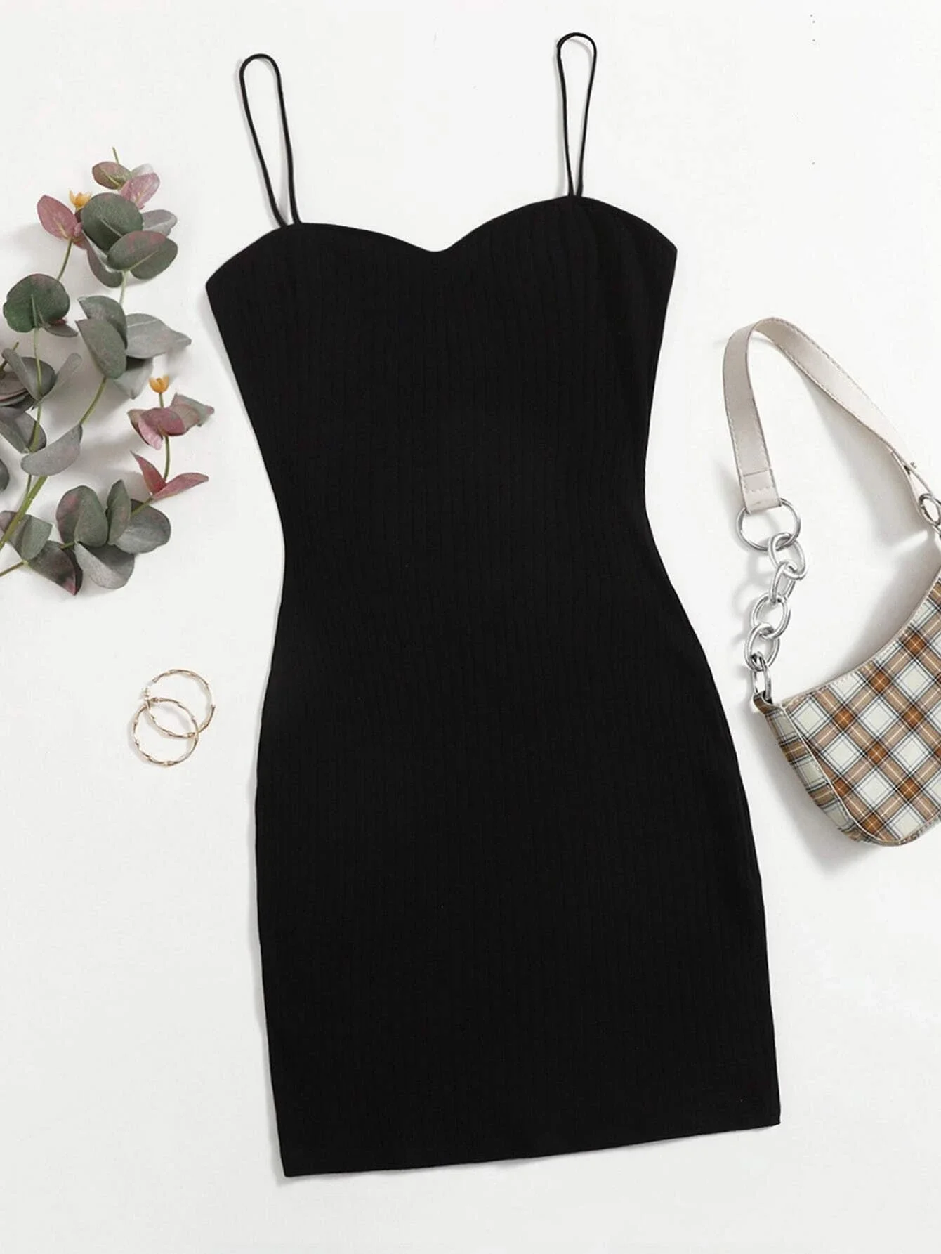 

Dresses for women 2022 Rib-knit Solid Bodycon Dress