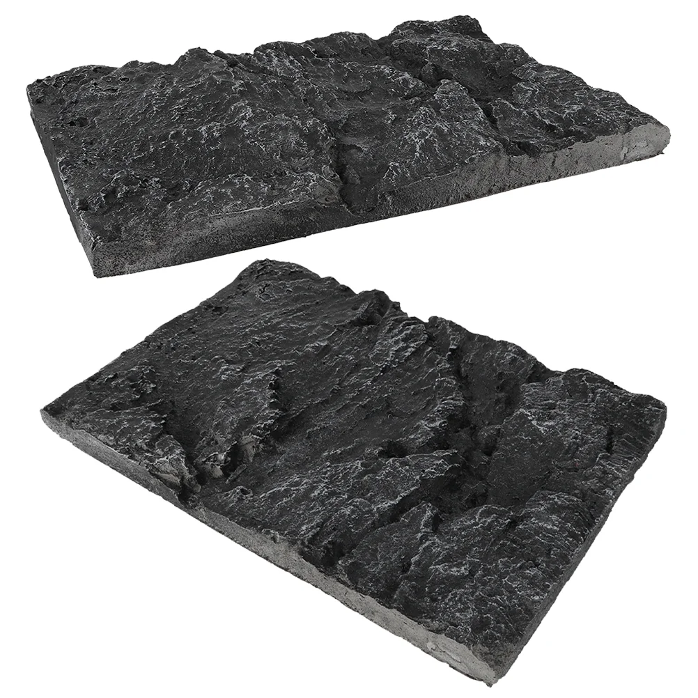 

2pcs PU Background Board Decorative Backdrop for Reptile Tank Fish Tank Terrarium