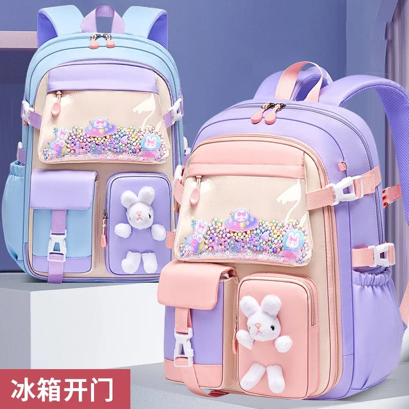 Фото Новый школьный рюкзак для девочек AW Primary School, легкий детский рюкзак Kawaii, водонепроницаемые сумки, красочный дорожный рюкзак, Mochilas, подарки №4