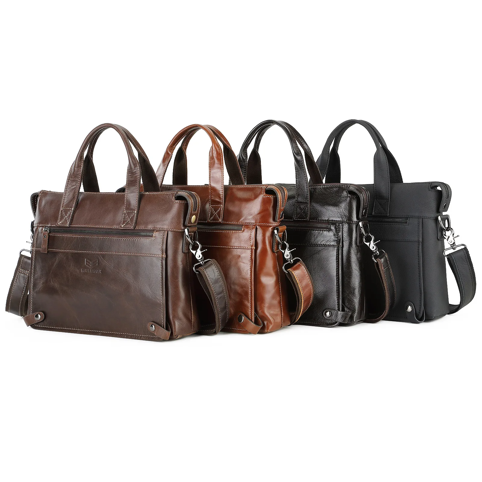 Royal Bagger Laptop Briefcase for Men Genuine Cow Leather Retro Business Male Shoulder Bag Messenger Bags Fashion Handbag Man