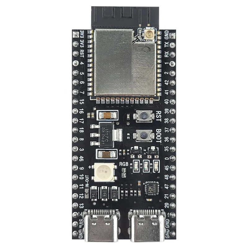 Плата разработки ESP32-S3 с Bluetooth и модулем Wi-Fi 2.4G для Arduino IDF AI DIY, 8 МБ PSRAM, 16 МБ FLASH, 44-контактный CH343 Type-C ESP32 S3 (art.: 3920db9d74589) - 3920db9d74589