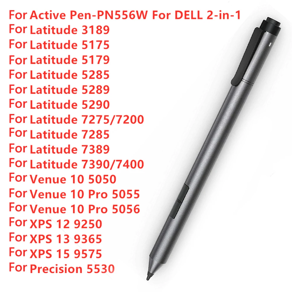 

Stylus Pen PN556W For Dell Latitude 3189 5175 5179 5285 5289 5290 Venue 10 Pro 5050/5056/5055/5855 XPS 9250 with Spare refill