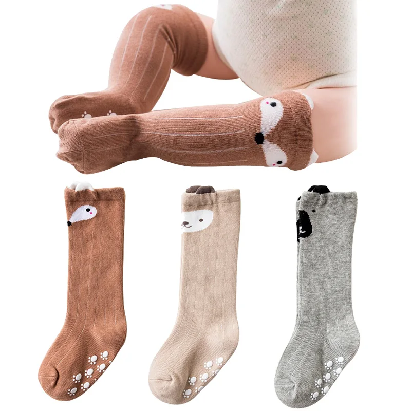 

Baby Socks Knee High Boy Girl Infant Toddler Cotton Long Socks Anti Slip Cute Cartoon Non-Slip for 3-36M