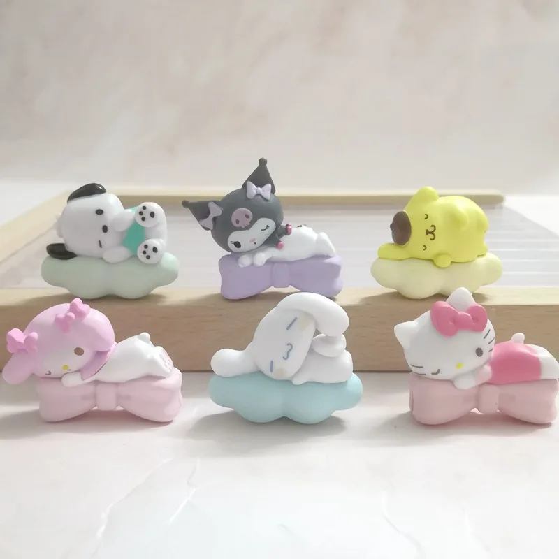 

Кукла Kuromi Kawaii аниме Sanrio My Melody Cinnamoroll милый мультяшный Пом Пурин женское сердце настольная искусственная кожа для девочек