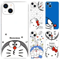 hello kitty robot blue cat case for iphone 11 13 12 pro max 13 pro max x xr xs max se2020 8 7 6 6s plus transparent phone cover