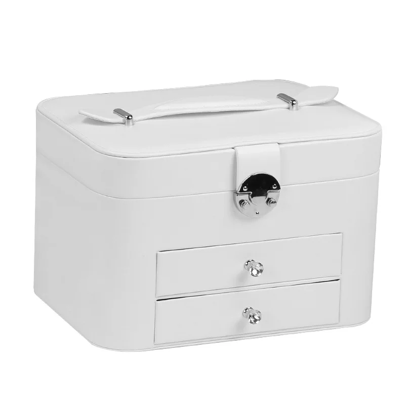 

candy color fashion women luxury jewelry box mini style leather Jewelry Storage Case for Home Travel girl gift