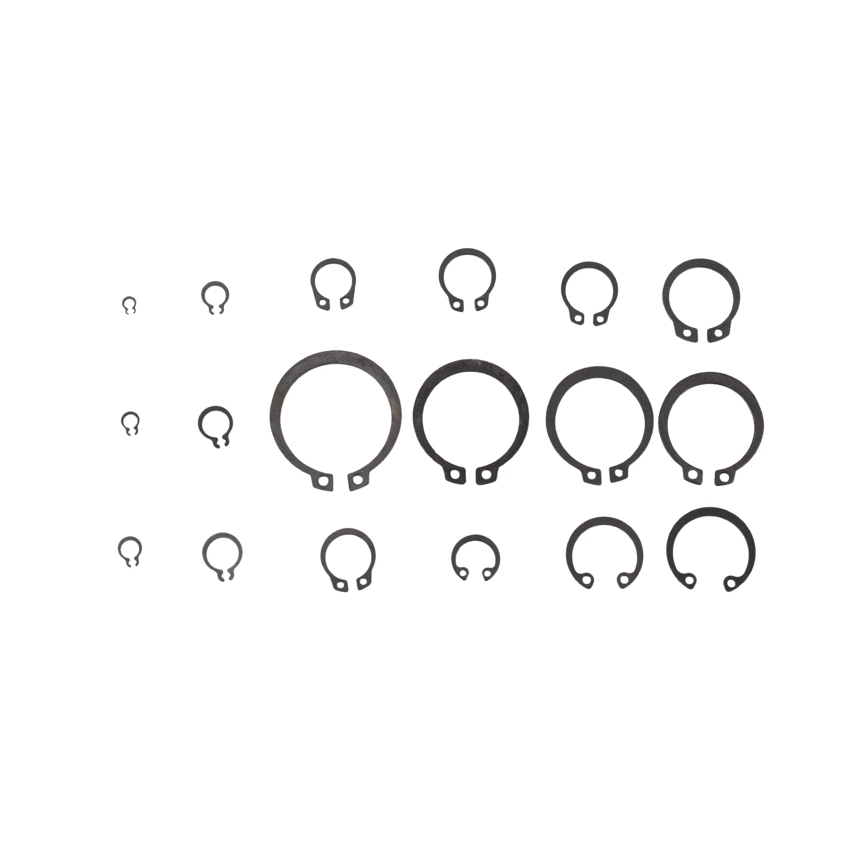 300 шт. C-образные зажимы внешнее стопорное кольцо черная шайба фурнитура набор