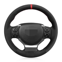 car steering wheel cover black suede for lexus is200t is250 is300 2016 2019 is350 is f sport 2014 2015 2016 car accessories