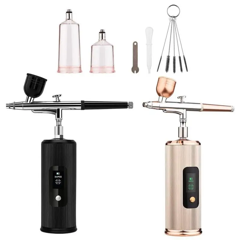 Portable Mini Auto Airbrush Guns Kit Rechargeable Brush Cakes Decorating