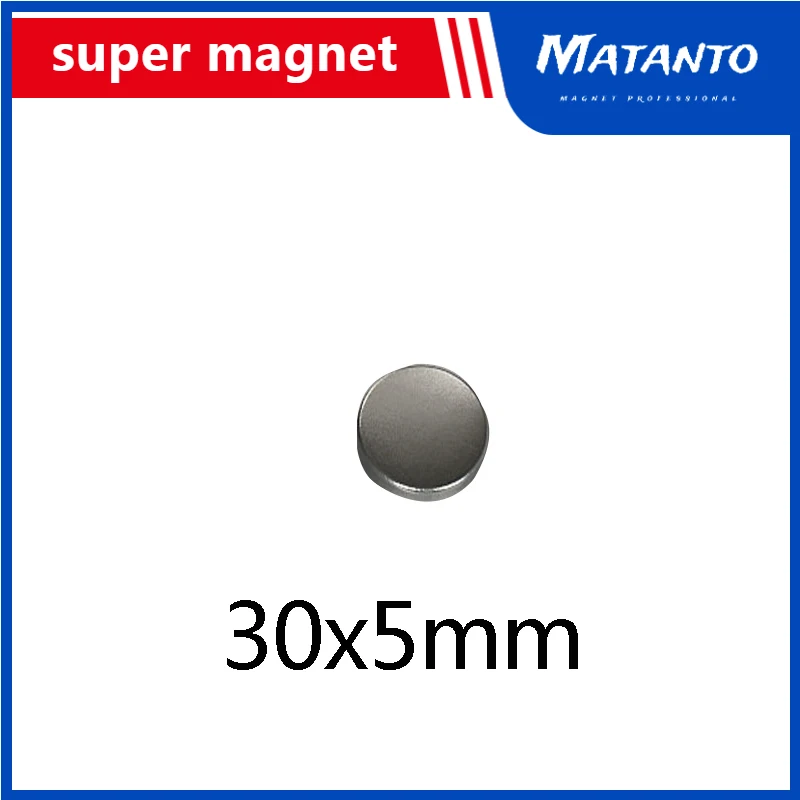 

1/3/5PCS 30x5mm N35 Super Powerful Strong Magnetic Magnets 30mmx5mm Permanent Neodymium Magnets 30x5 mm Round Magnet 30*5 mm