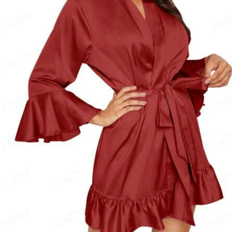 Модная женская ночная рубашка из итальянской ткани комплект сексуального