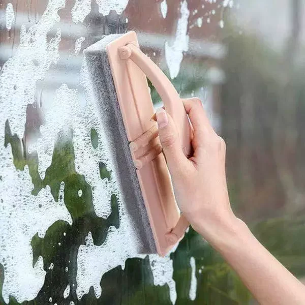 

Folding Sponge Cleaning Sponge Wiper Kitchen Accessories Strong Decontamination Brush With Handle Kitchen Bathroom Accessories