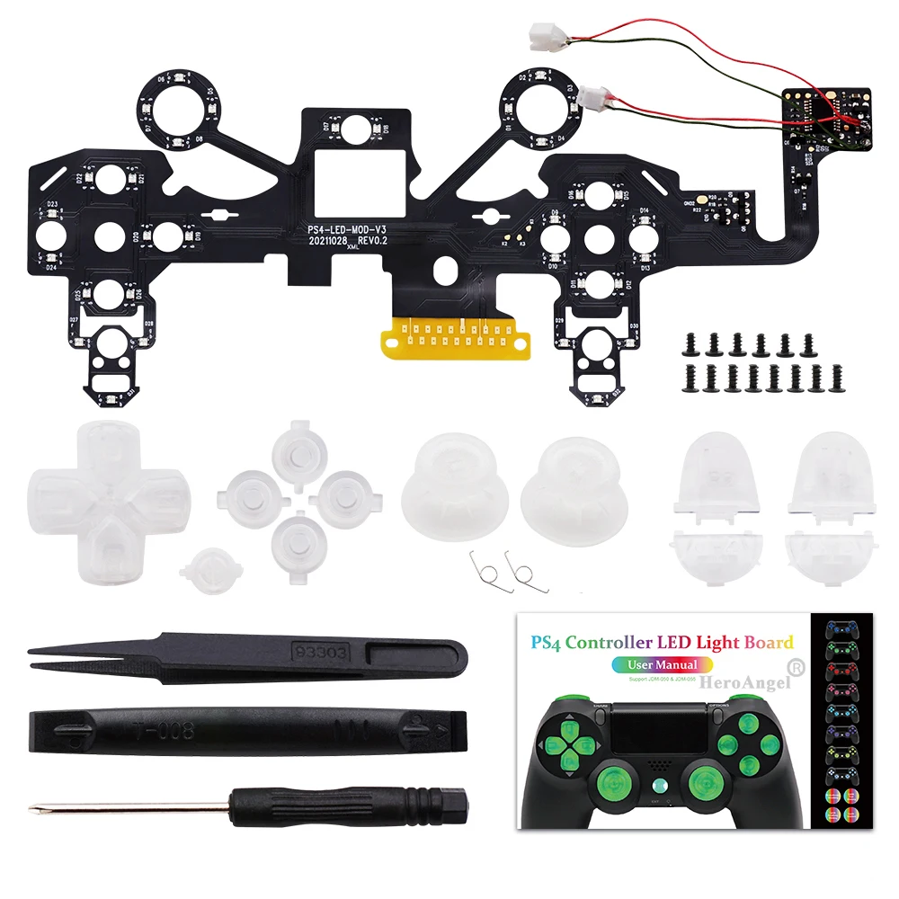 

8 Colors LED Light Board For PS4 Controller(JDM-050&JDM-055) V3 Replacement Accessories No Welding Required