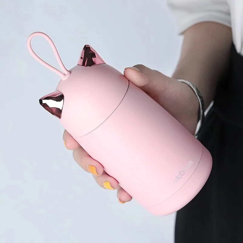 

Thermo Cup Cute Cat Stainless Steel Vacuum Flask Cartoon Portable Thermal Bottle Tumbler Thermos Cup Coffe Mug Termo Para Agua