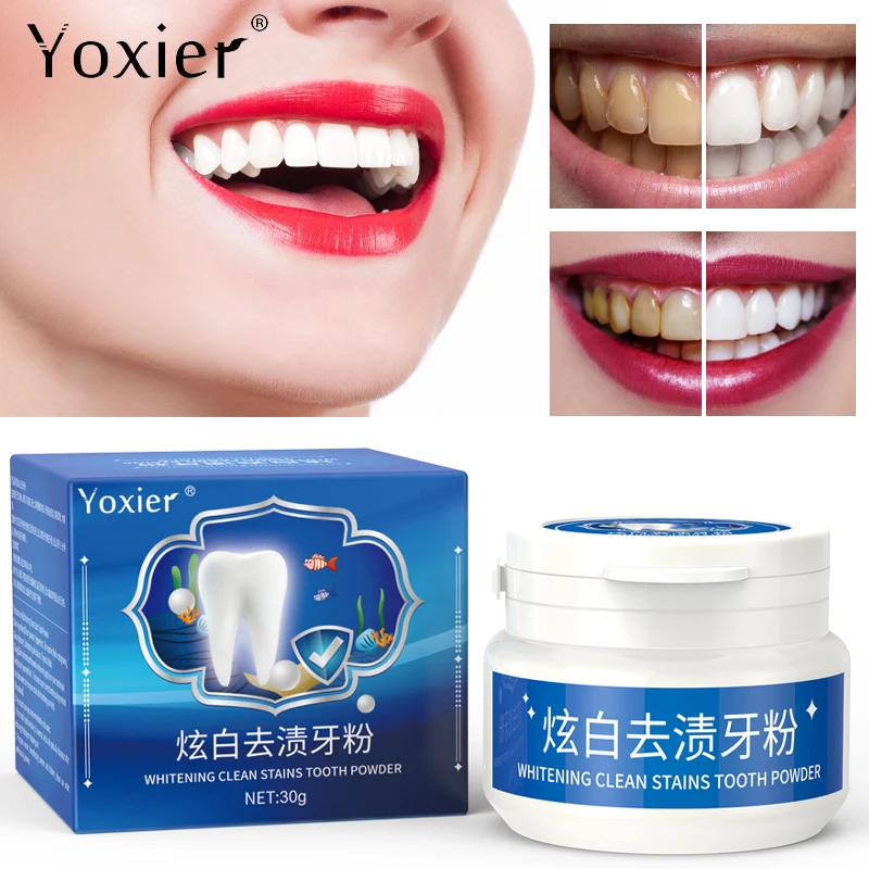 

Tooth Powder Deep Cleaning Remove Plaque Residual Stains Rhubarb Tooth Bacteria Whitening Mild Not Irritating Dental Care 30g