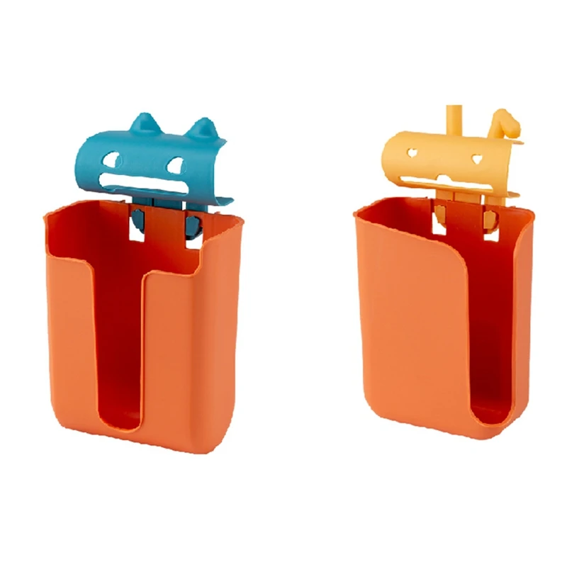 

Simple Hole Free Wall Mounted Cartoon Garbage Bag Storage Box Kitchen Garbage Bag Storage Box Shopping Bag Storage Box A