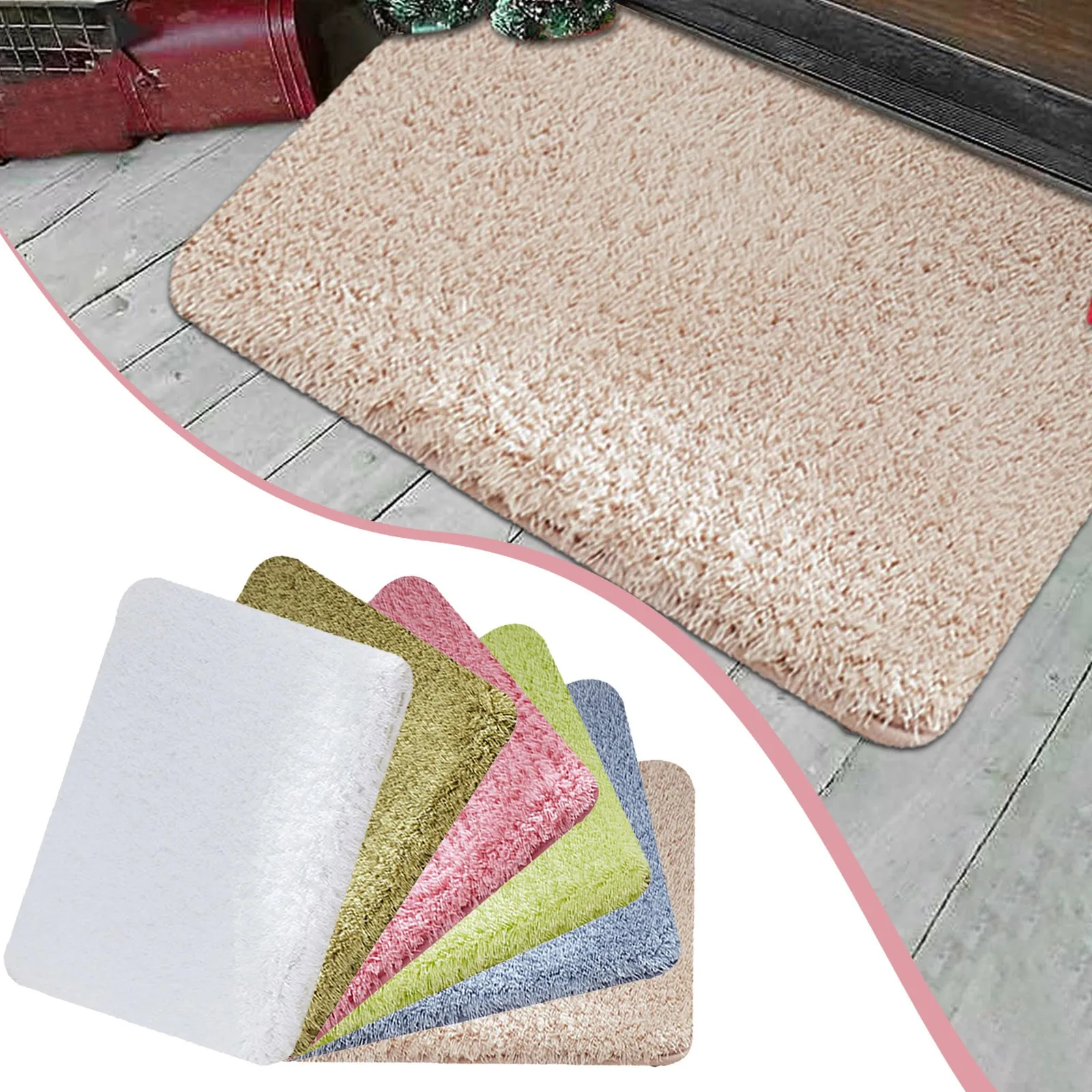 

Cashmere Indoor Door Mat Carpet Porch Front Door Warm Doormat Welcome Home Decor Floor Mat Lamb Living Room Carpet - 40x60cm