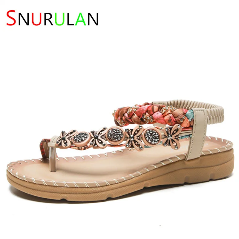 

Босоножки женские кожаные на низком каблуке, низкие сандалии с ремешком из синтетической ткани, без каблука, шлепанцы с резиновой подошвой, большие размеры