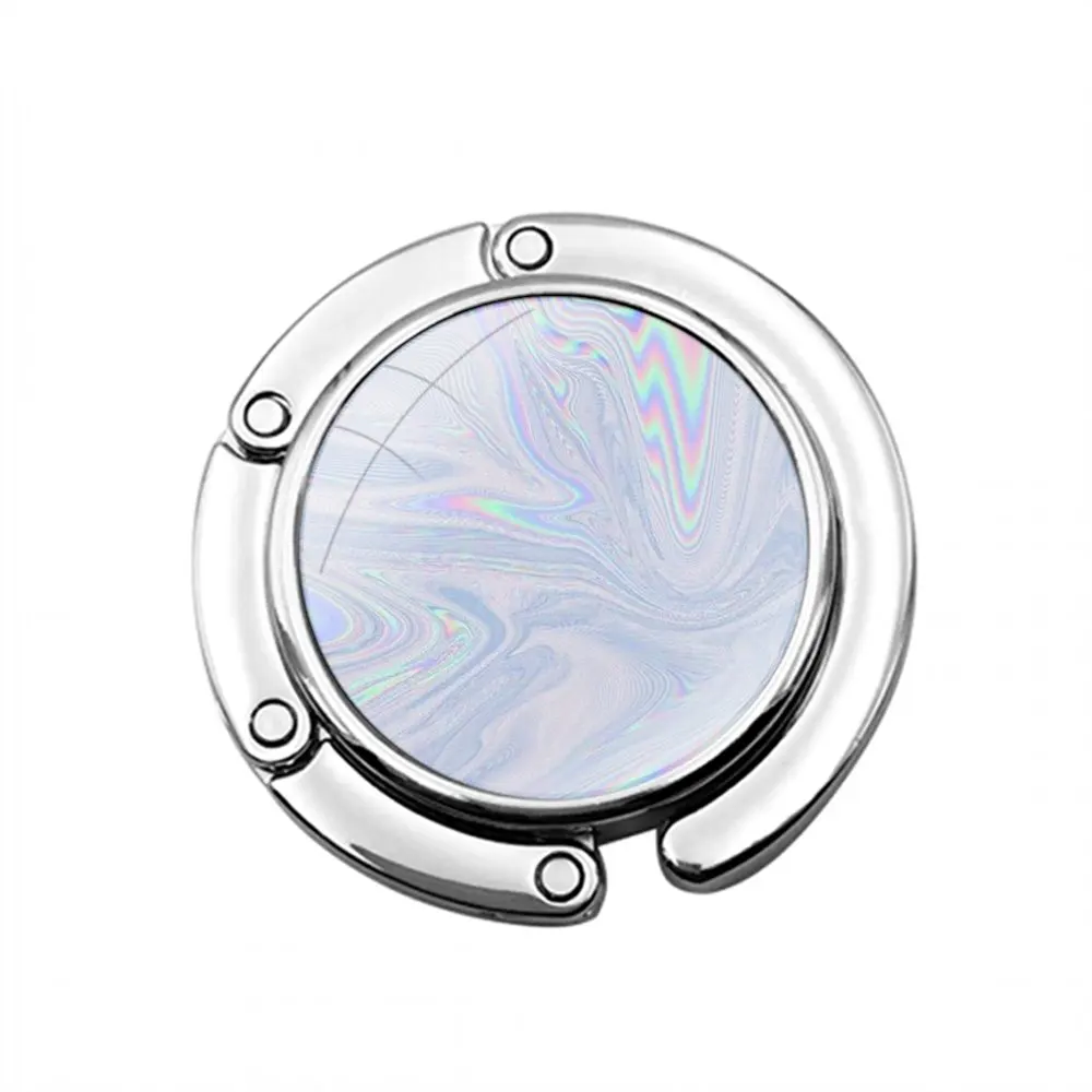 Пастельный металлический голографический переливающийся складной крючок для