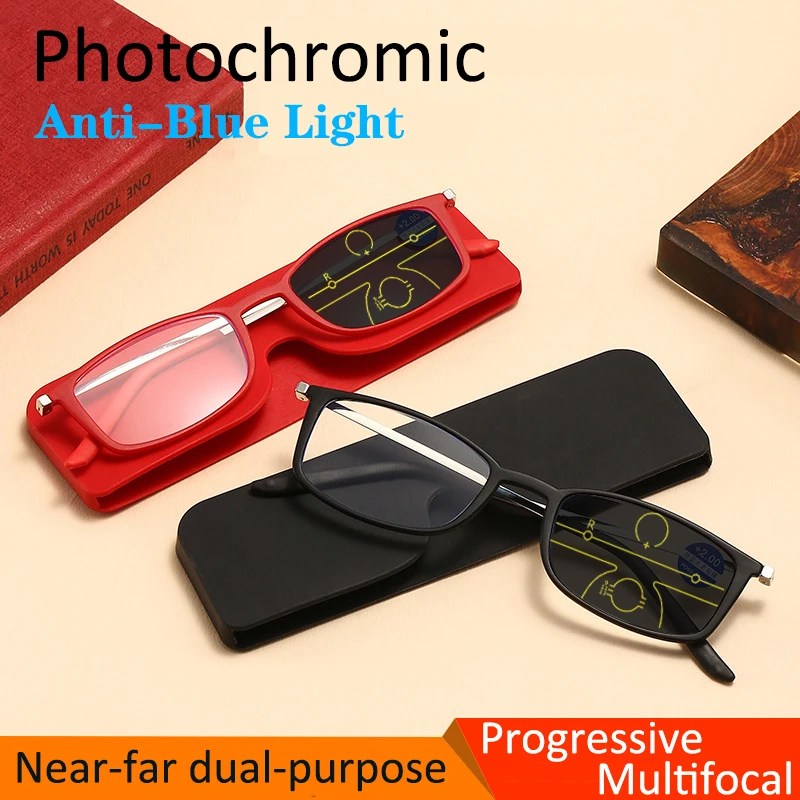 Ультратонкие портативные технические очки для чтения унисекс многофокальные TR90
