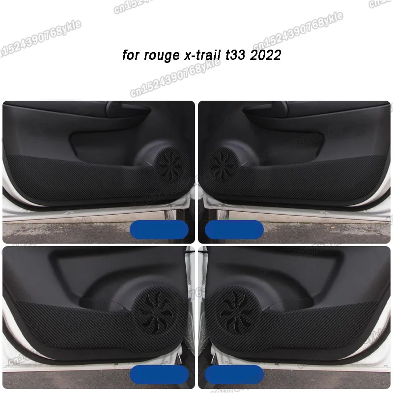 

Защитный коврик для автомобильной двери из углеродного волокна для Nissan Sylphy Rouge X-trail T33 T32 Qashqai Tiida Teana Altima Auto