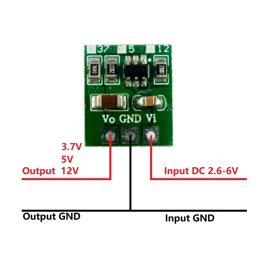 DC-DC DC 2 6-6V до 3 7 V 5V 12V 1A Повышающий Модуль преобразователя плата регулятора