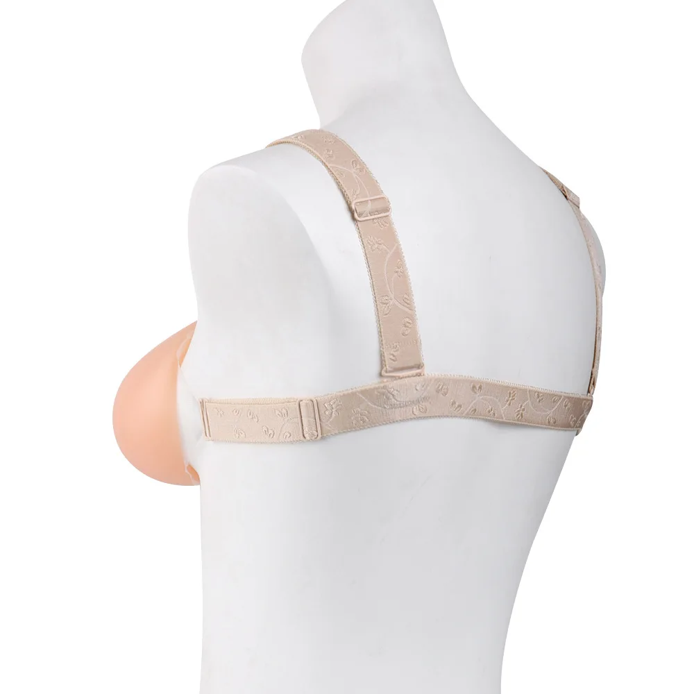 Silicone Breast Concave Bottom Chest Lift Cloth Shoulder Strap Concave Bottom Round Type Fake Mother Fake Breast Fake Breast