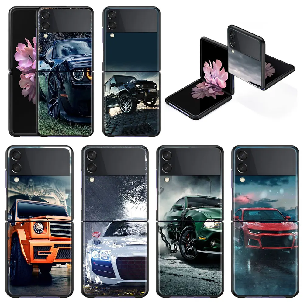 

Plastic Case Cover for Samsung Galaxy Zflip Flip3 Zflip3 Z Flip 5G SamsungZFlip SamsungZFlip3 Phone PC Cool Car