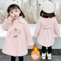 girls woolen coat jacket outwear 2022 stylish plus thicken spring autumn cotton%c2%a0overcoat comfortable teenagers tops childrens c