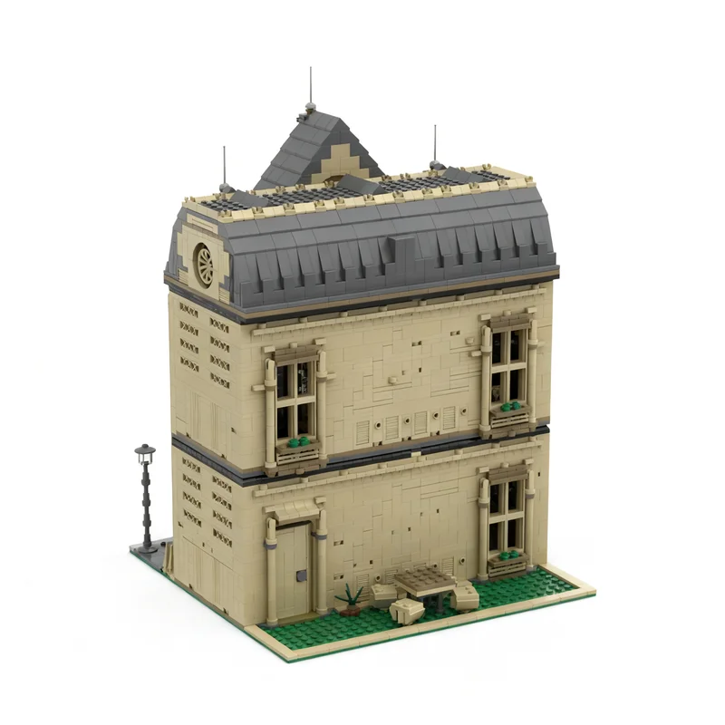 Фото 3987 деталей MOC: Модель консульского отделения (уличный пейзаж), архитектурный конструктор для самостоятельной сборки, для демонстрации, домашнего декора, подарок, коллекционная модель №2