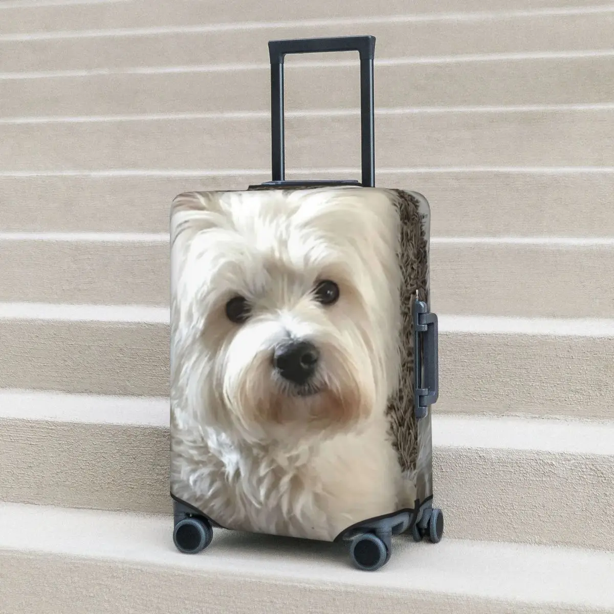 

West Highland White Terrier Suitcase Cover Westie Practical Cruise Trip Protection Luggage Accesories Flight