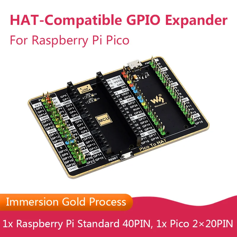 Совместимый с шляпой расширитель GPIO для Raspberry Pi Pico 1x Стандартный 40PIN 2 × 20PIN