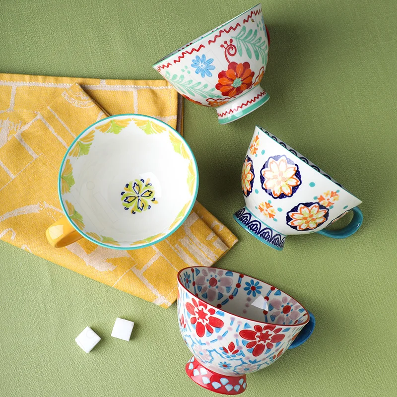 

Керамическая кружка Северной Европы, настольные чашки для молока в пасторальном стиле, чашки для зерен, украшение для дома