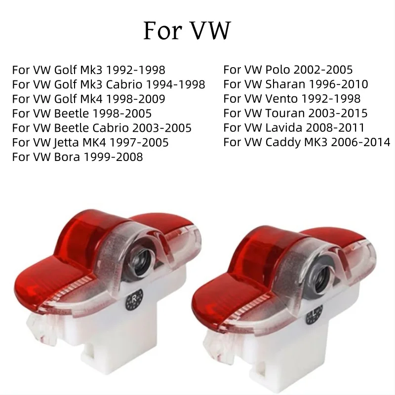 Лампа приветствия двери автомобиля декоративная лампа аксессуары для VW Golf Mk3 MK4