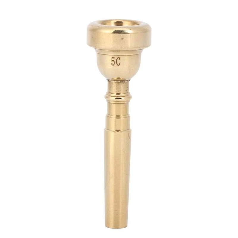 

1 PCS Horn Mouthpiece Gold Plated Brass Trumpet Mouthpiece 5C Trumpet Mouthpiece Gold