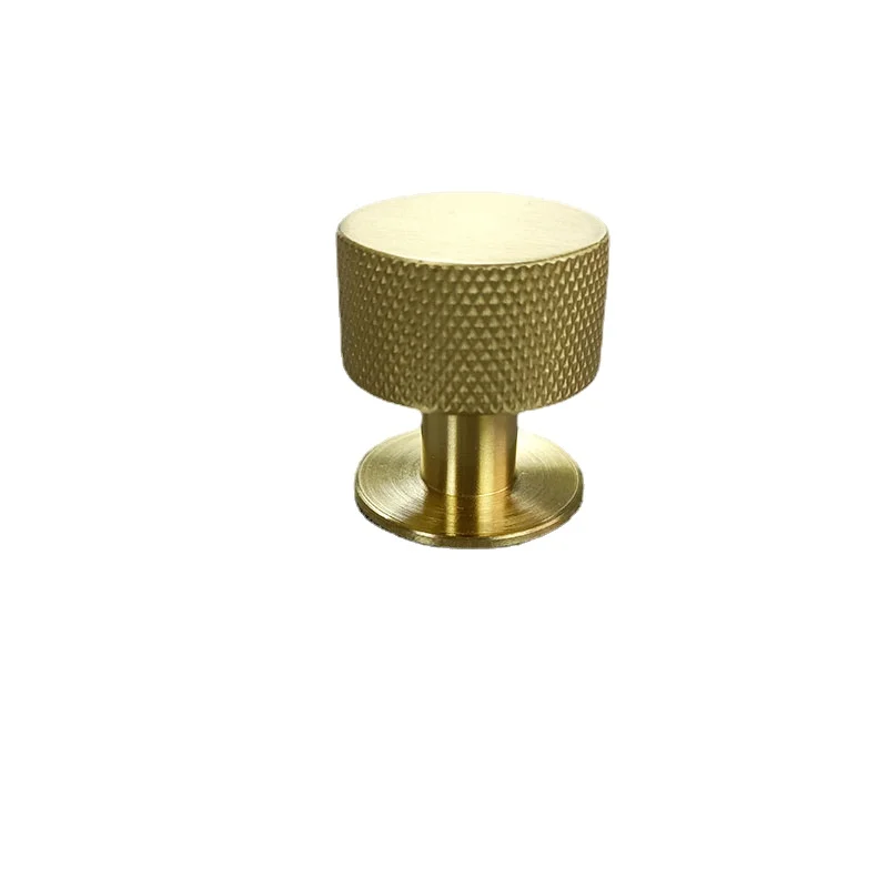 

Furniture Door Handles Wardrobe Handles Drawer Dresser Handles Single Hole Brass Knurled Cabinet Handles