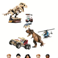 new jurassic series boys toys city world dinosaurs dragon park figures model building blocks bricks toys kid gift set