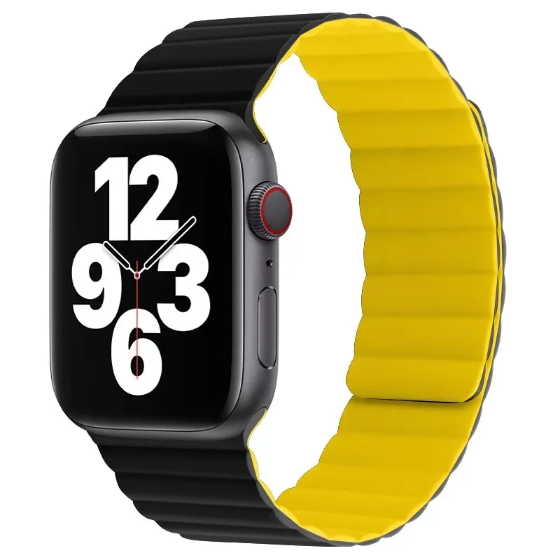 Silicone Magnetic Strap for Apple watch UItra 8 7 45mm 41mm 6 5 4 SE 44mm 40mm Replacement bracelet wristband iWatch 3 42mm 38mm