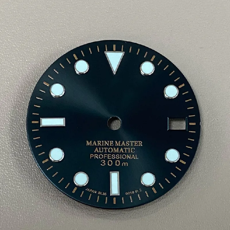 Watch accessories rose nail sunburst dial 29mm C3 green luminous SKX007 turtle mechanical watch NH35/36 movement Date NH35 case