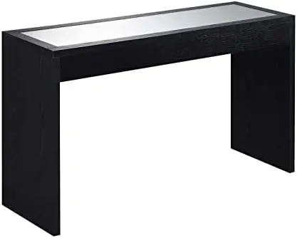 

Mirrored Console Table, Black