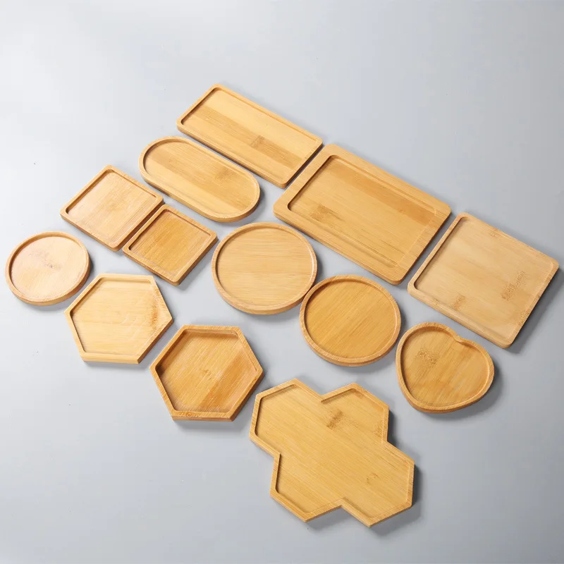 

Tea Coffee Cup Pad Flowerpot Placemats Decor Wood Coasters Durable Heat Resistant Square Round Drink Mat 1Pcs Bamboo Bowl Teapot