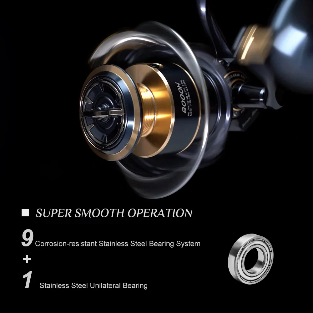 Катушка для спиннинга Noeby Infinite Power 8000H 10000H 5 9: 1 алюминиевая макс. нагрузка 20 кг