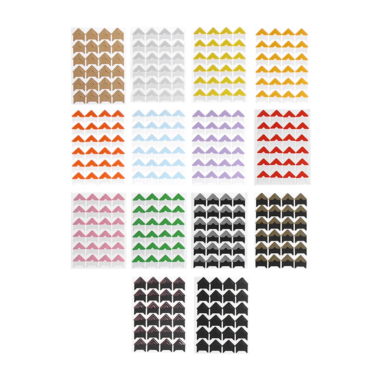 

14 листов винтажных наклеек, бумажные уголки для фотографий, защита для крепления женских предметов «сделай сам»