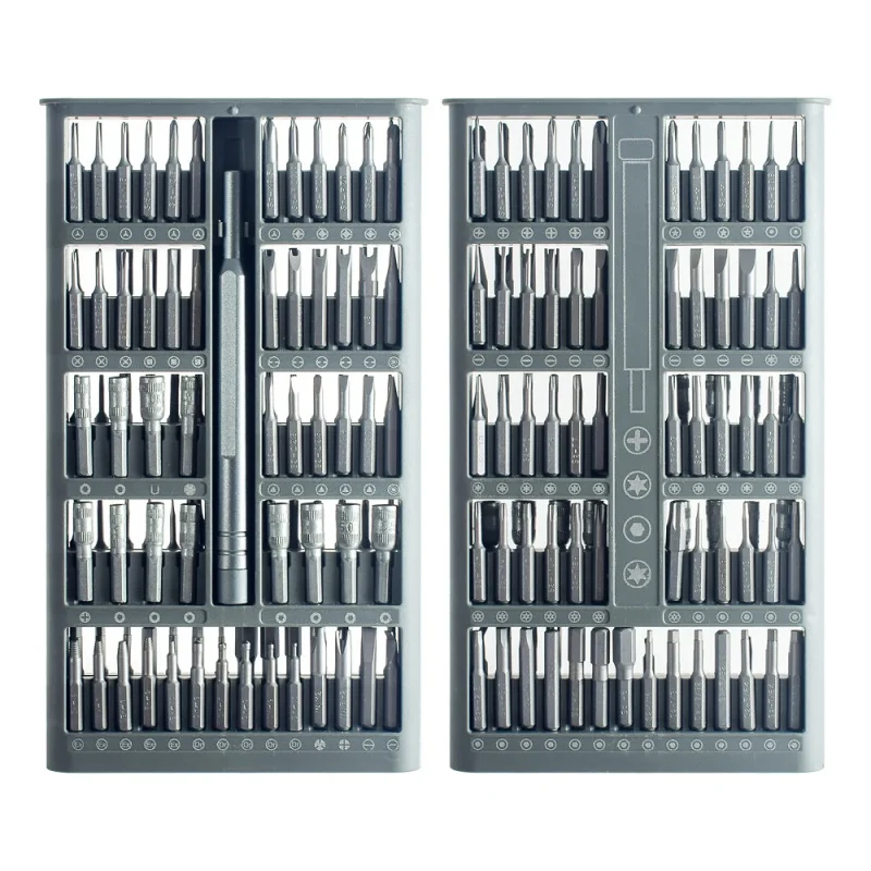 

Mobile Phone Repair Tools Multi-Purpose 118 in 1 Hollow Box Aluminum Handle Screwdriver Set