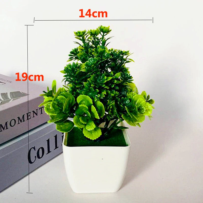 Мини-искусственные растения бонсай Маленькие искусственные деревья горшки