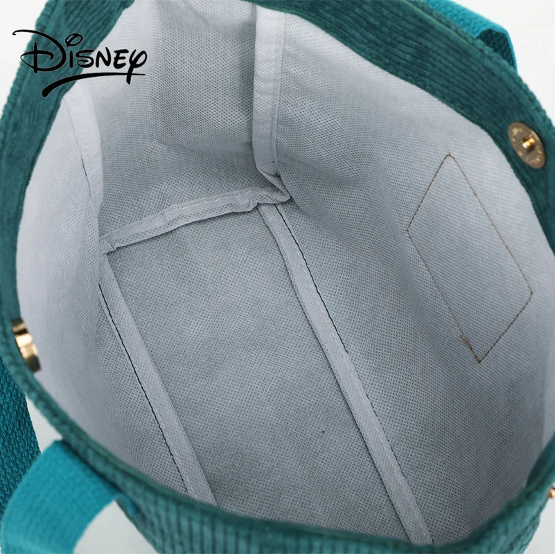 Disney 2022 New Corduroy Tote Bag Women's Tote Cosmetic Bag Large Capacity Picnic Lunch Box Bento Bag Shoulder Bag  Disney Bag