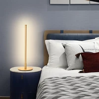 modern led table lamp for bedroom metal led light adjustable line lights reading night light plate warm white minimalist decor