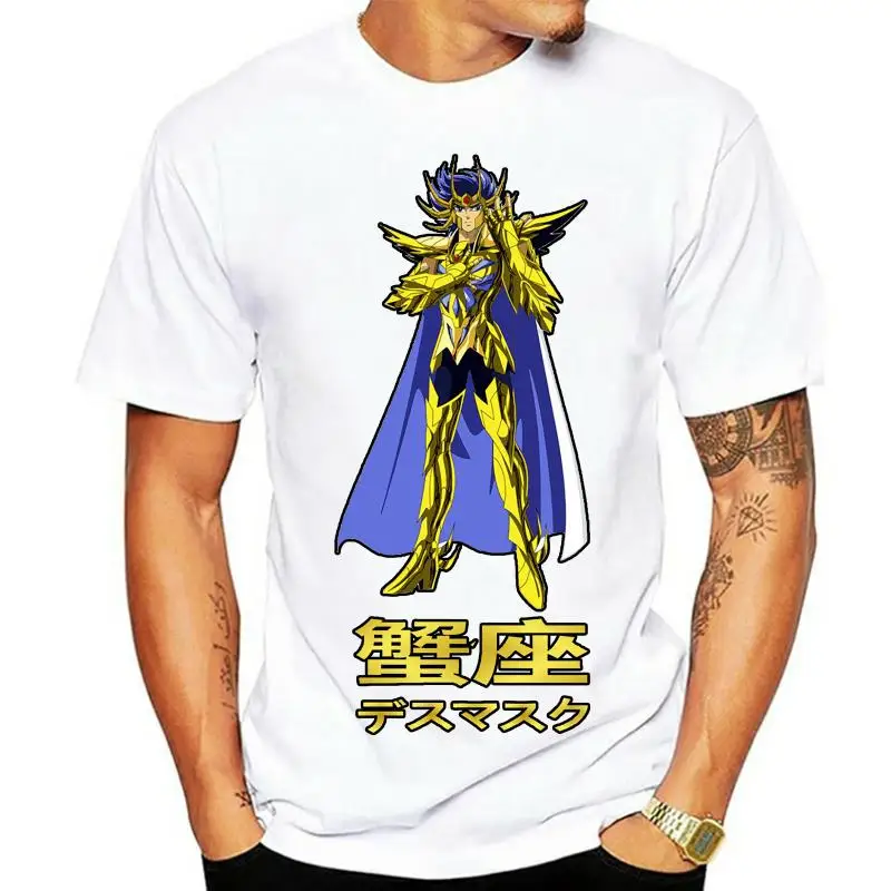 

Черная Базовая футболка с рисунком аниме сериала манга Saint Seiya Рак 3, футболка в японском стиле